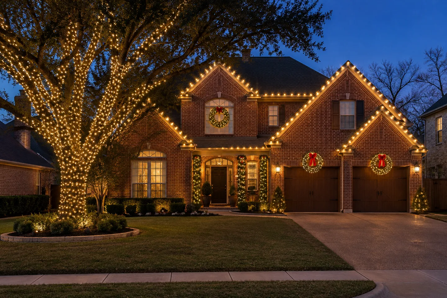 What Changes a Christmas Lighting Quote Beyond Roofline Length?